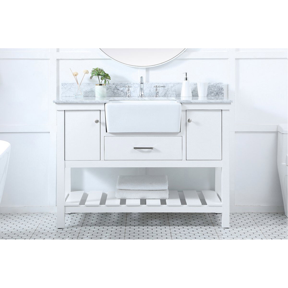 Clement 48 X 22 X 34 inch White Bathroom Vanity Cabinet