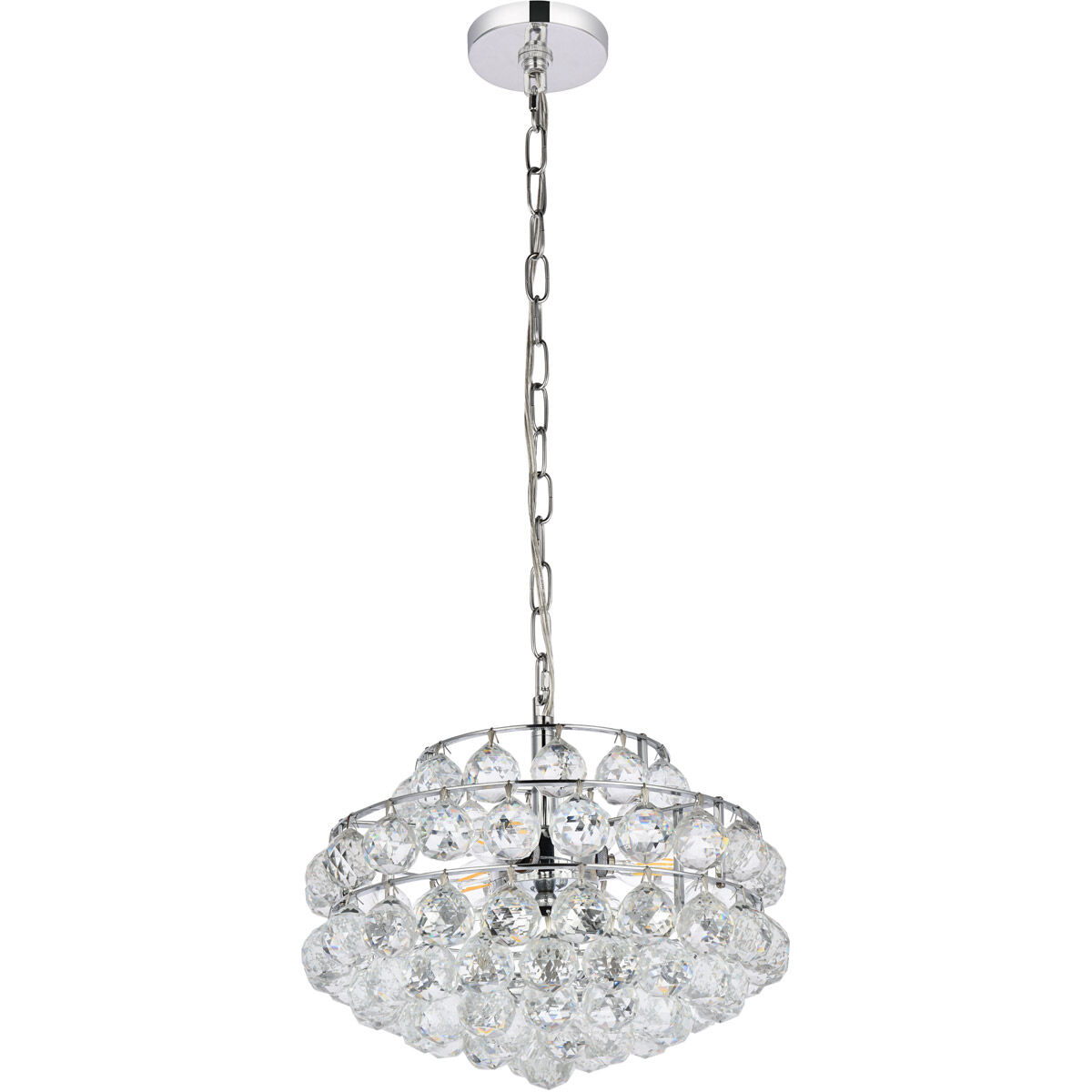 Savannah 3 Light 14 inch Chrome Pendant Ceiling Light