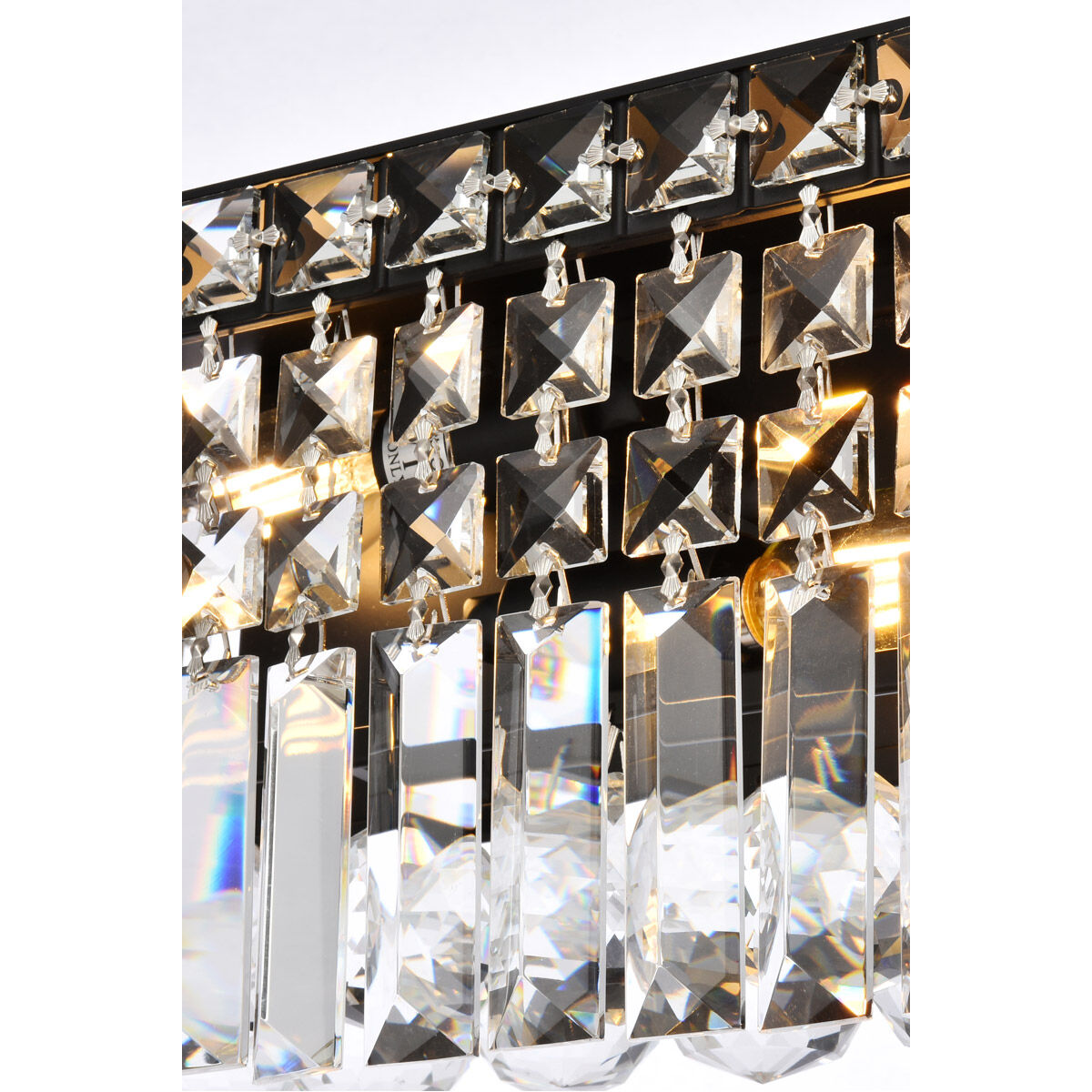 Maxime 6 Light 4.5 inch Black and Clear Wall Sconce Wall Light in Royal Cut