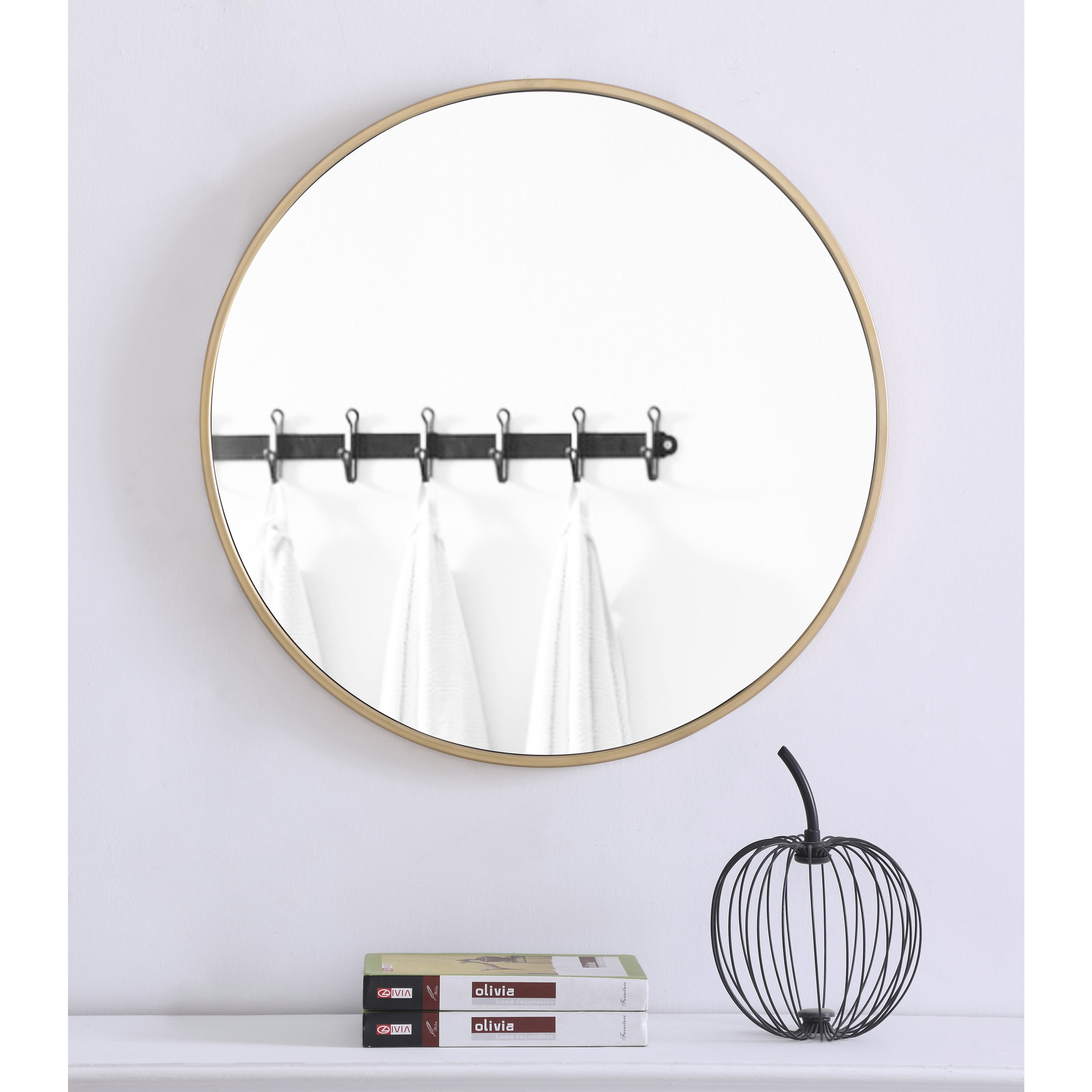 Eternity 24 X 24 inch Brass Wall Mirror