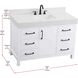 Nathan 48 X 34 inch White Bathroom Vanity Cabinet in Included