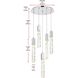 Aurora 5 Light 20 inch Black Chandelier Ceiling Light