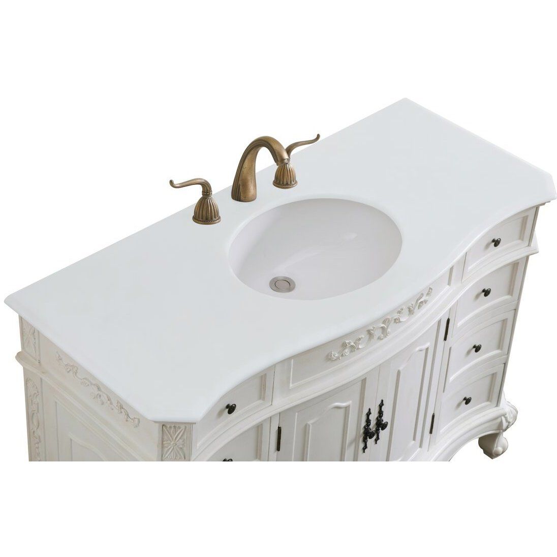 Danville 48 X 21 X 36 inch Antique White Vanity Sink Set