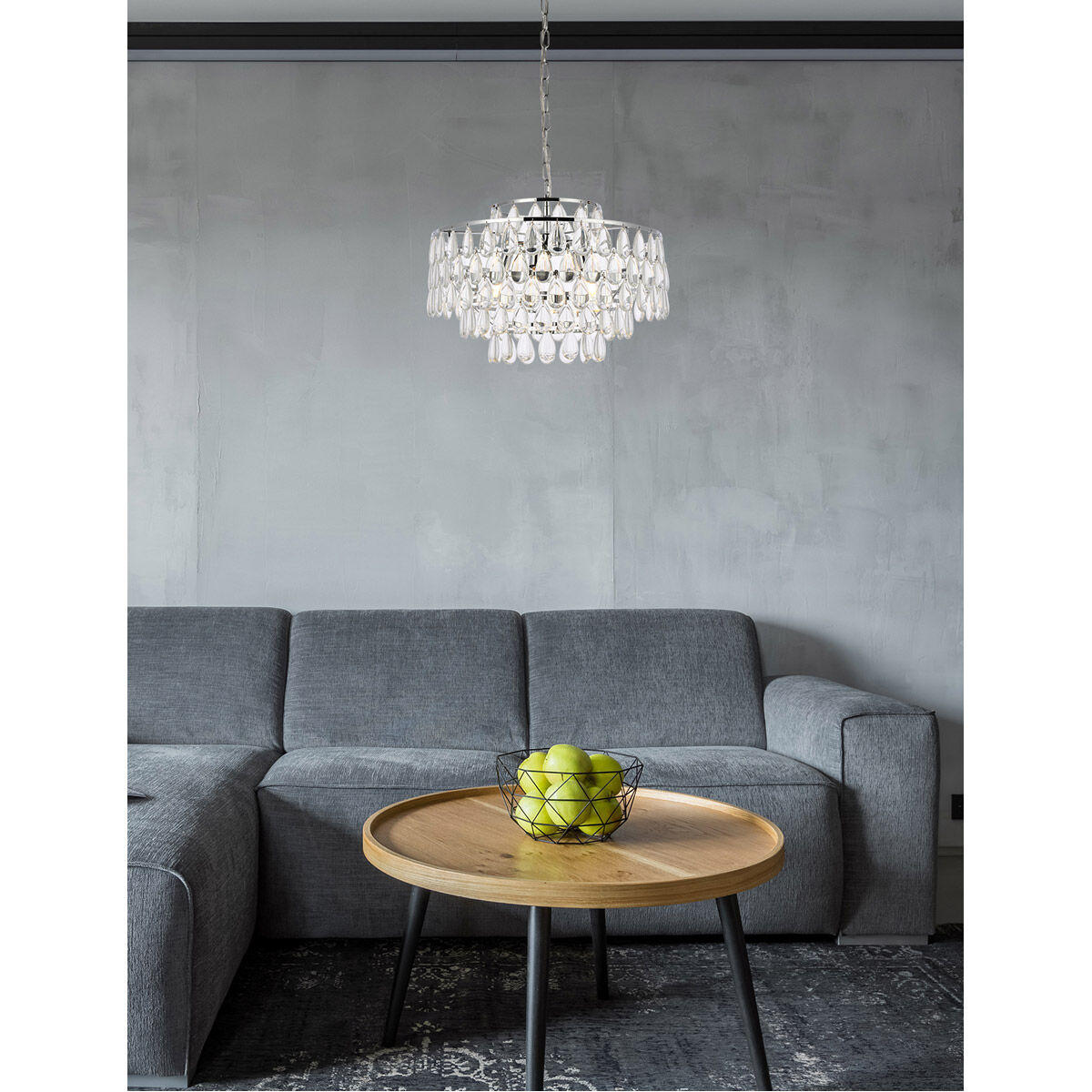 Mila 5 Light 20 inch Chrome Pendant Ceiling Light