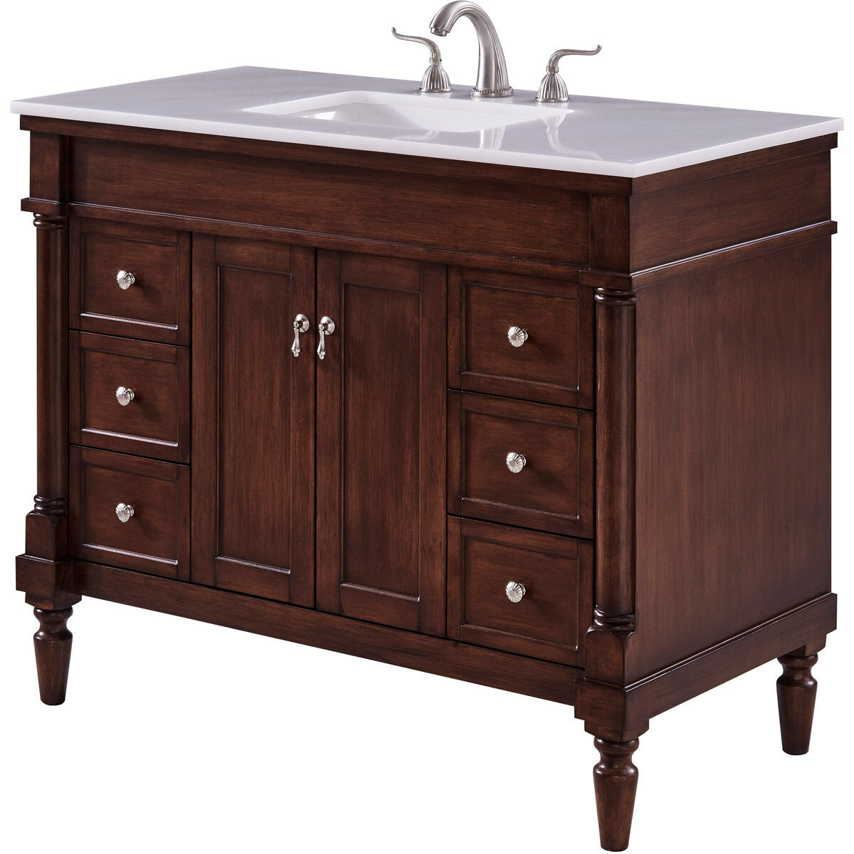 Lexington 42 X 21 X 35 inch Walnut Vanity Set