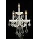 Maria Theresa 3 Light 12 inch White Wall Sconce Wall Light in Clear, Royal Cut