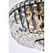 Tranquil 6 Light 16 inch Black and Clear Flush Mount Ceiling Light