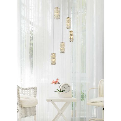 Aston 5 Light 20 inch Satin Gold Pendant Ceiling Light