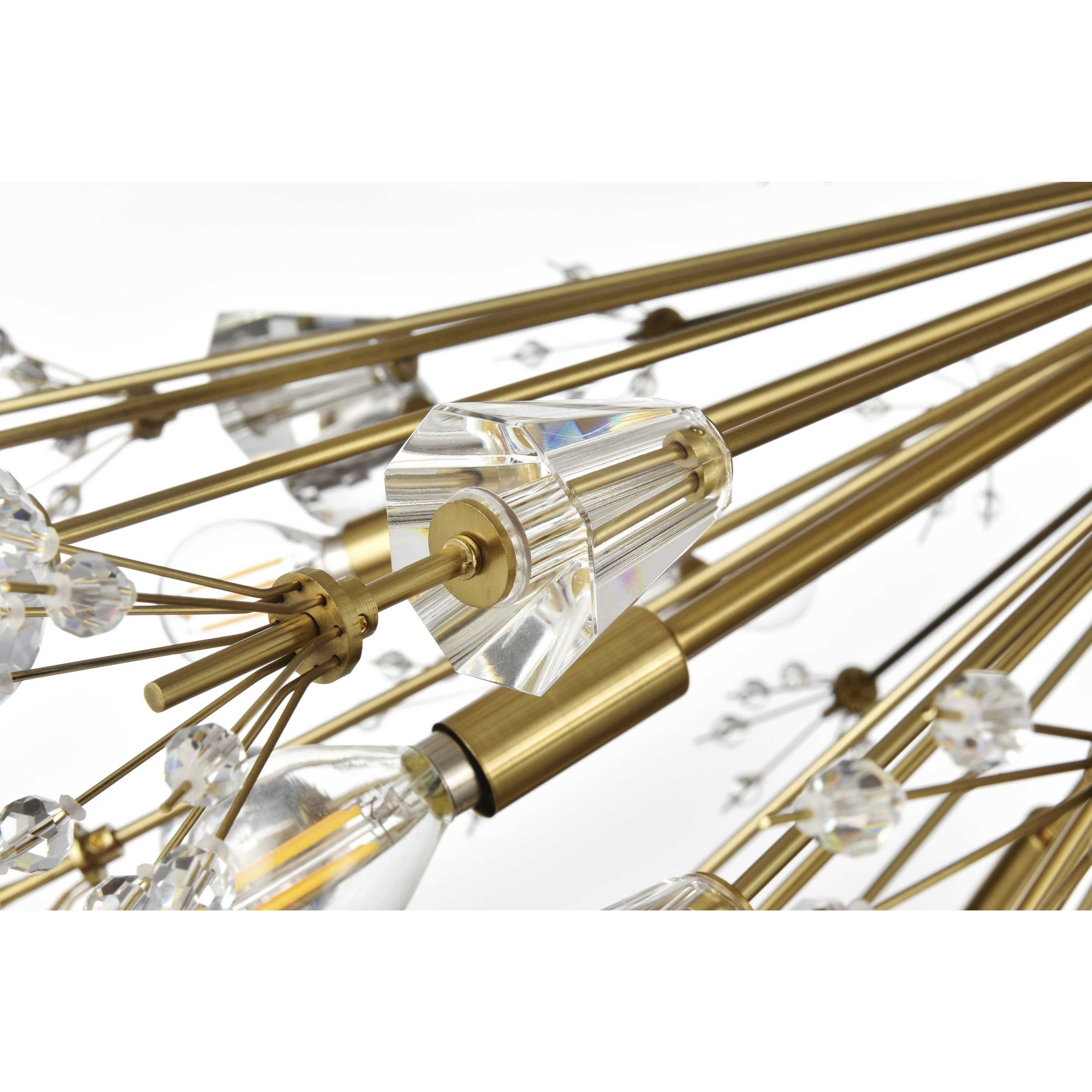 Vera 24 Light 23 inch Gold Pendant Ceiling Light in Satin Gold