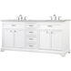 Americana 72 X 22 X 35 inch White Vanity Sink Set