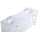 Metropolis 72 X 22 X 34 inch White Vanity Sink Set