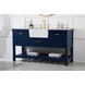 Clement 60 X 22 X 34.13 inch Blue Bathroom Vanity Cabinet