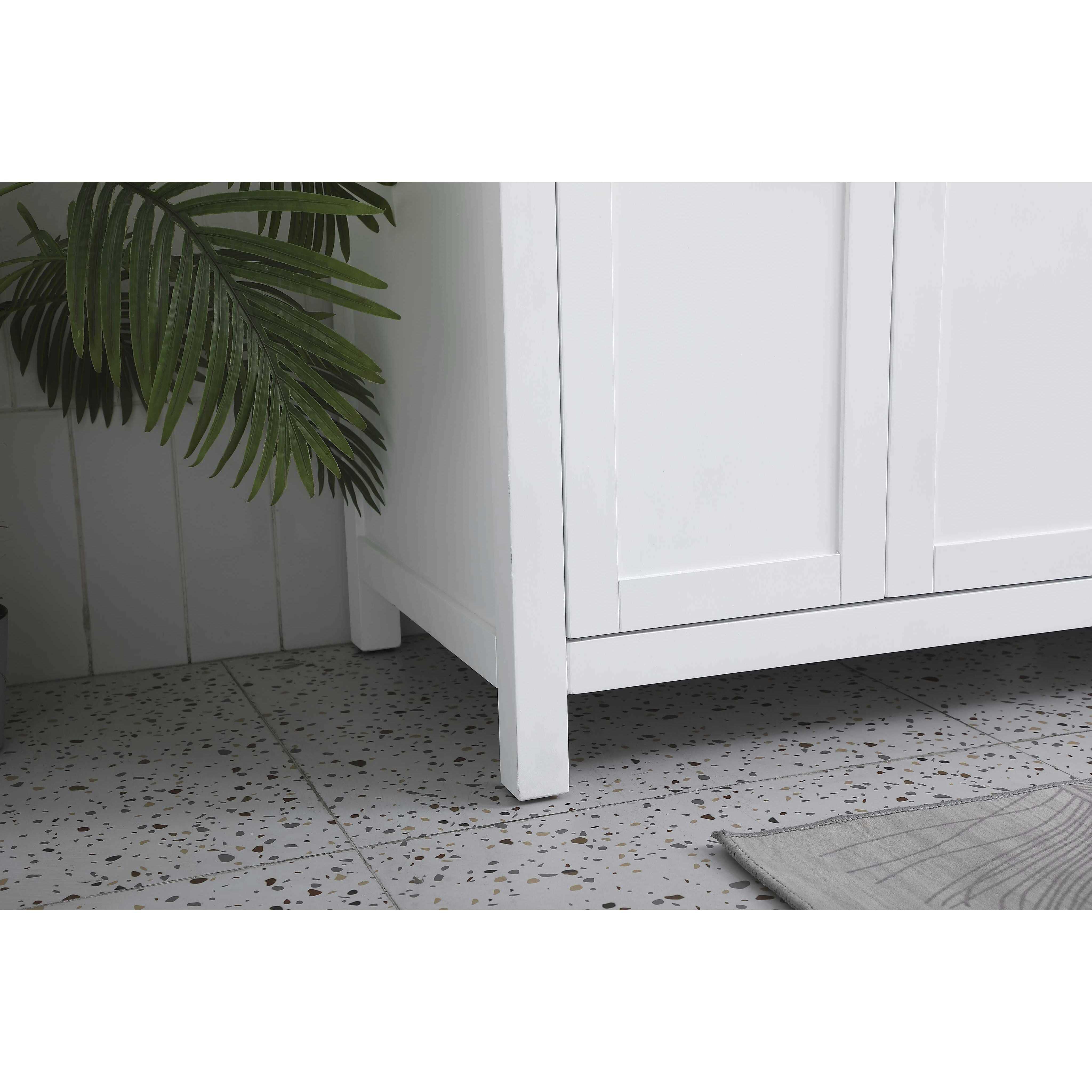 Lewis 72 X 22 X 34 inch White Vanity Sink Set