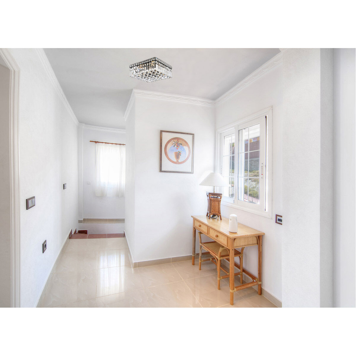 Maxime 4 Light 12 inch Black and Clear Flush Mount Ceiling Light