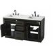 Alden 60 X 35 inch Mocha Brown Bathroom Vanity Cabinet