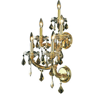 Maria Theresa 5 Light 12 inch Gold Wall Sconce Wall Light in Golden Teak, Royal Cut