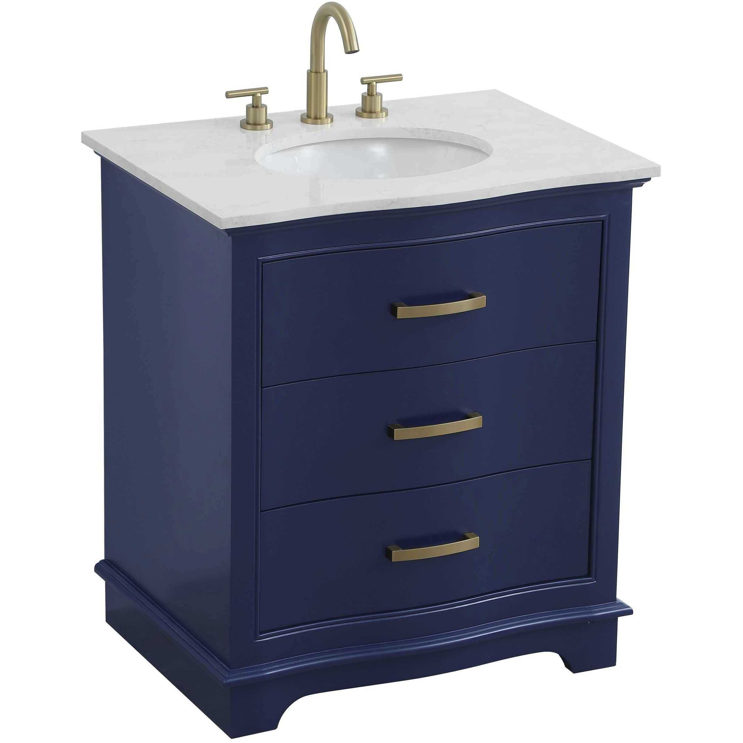 Knox 30 X 34 inch Blue Bathroom Vanity Cabinet