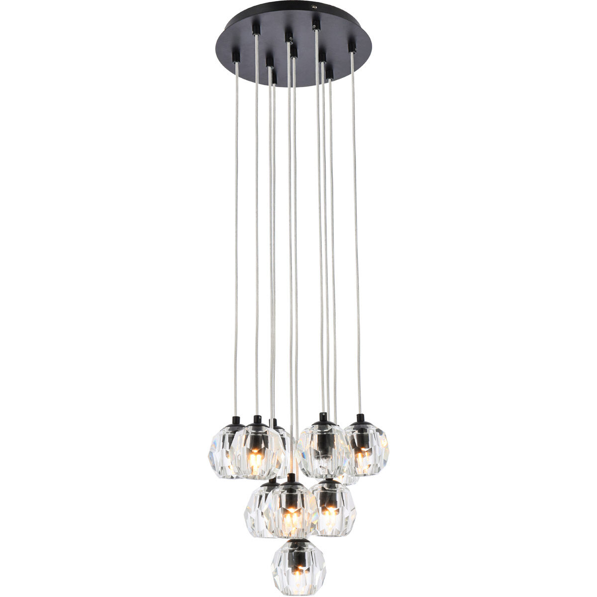 Eren 10 Light 11 inch Black Pendant Ceiling Light