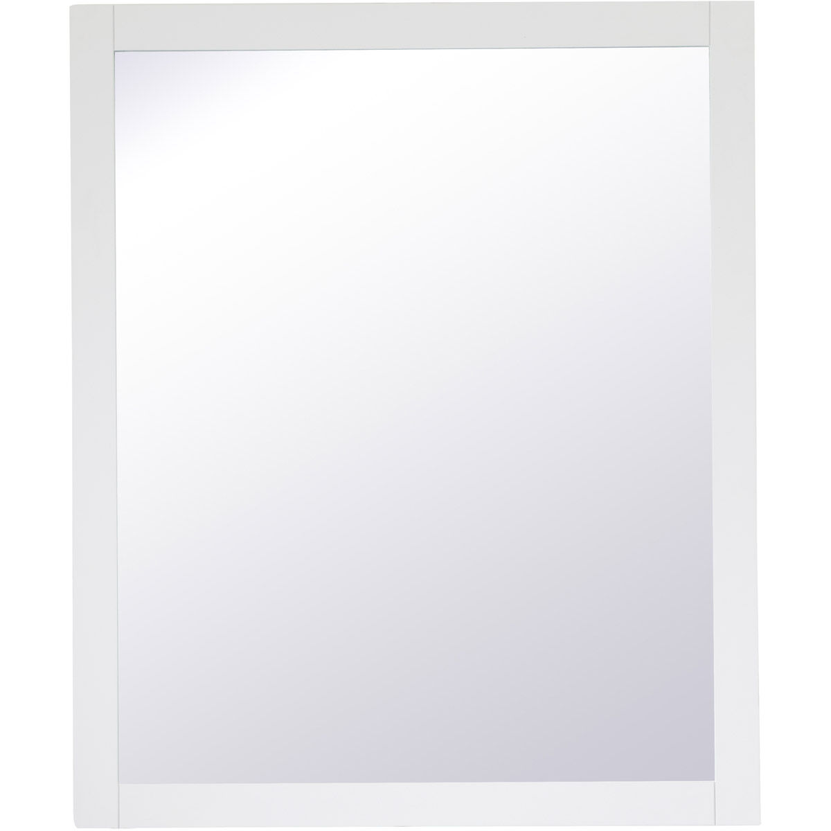 Aqua 36 X 30 inch White Wall Mirror