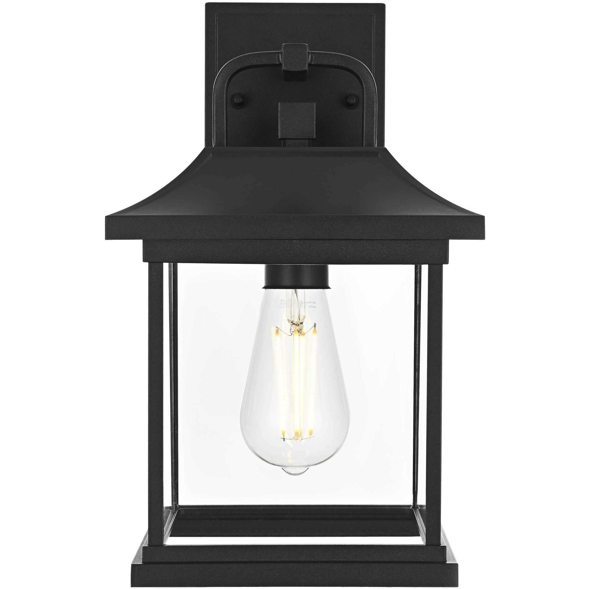 Saul 1 Light 13 inch Black Outdoor Wall Sconce