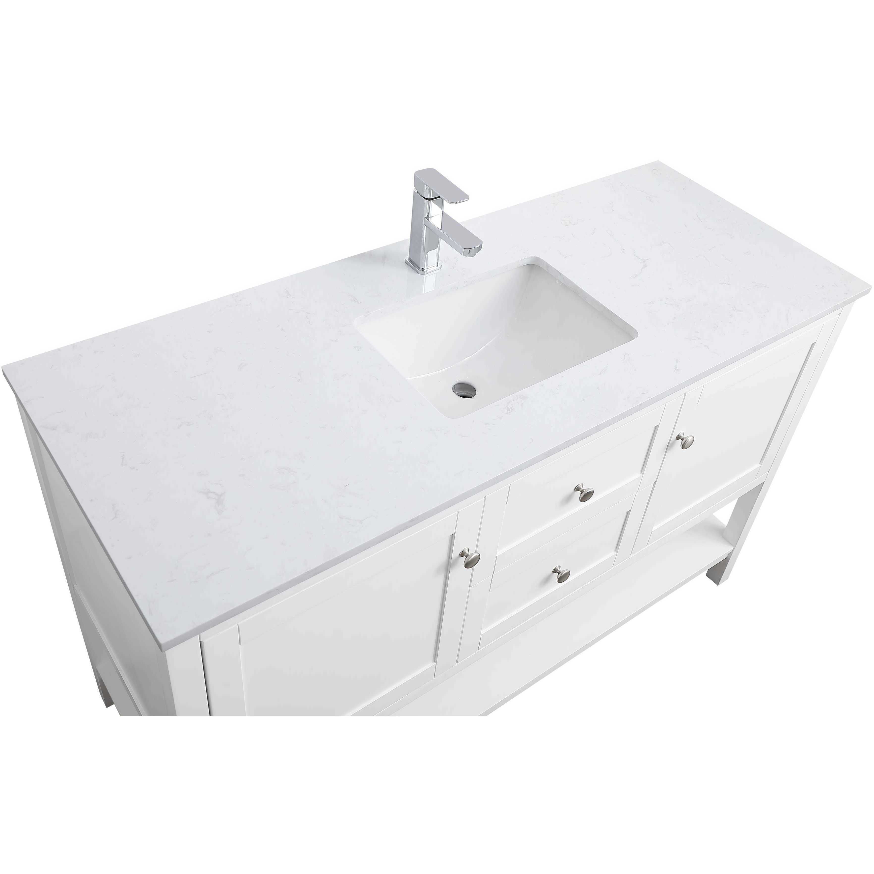 Heath 54 X 21.5 X 35 inch White Vanity Sink Set