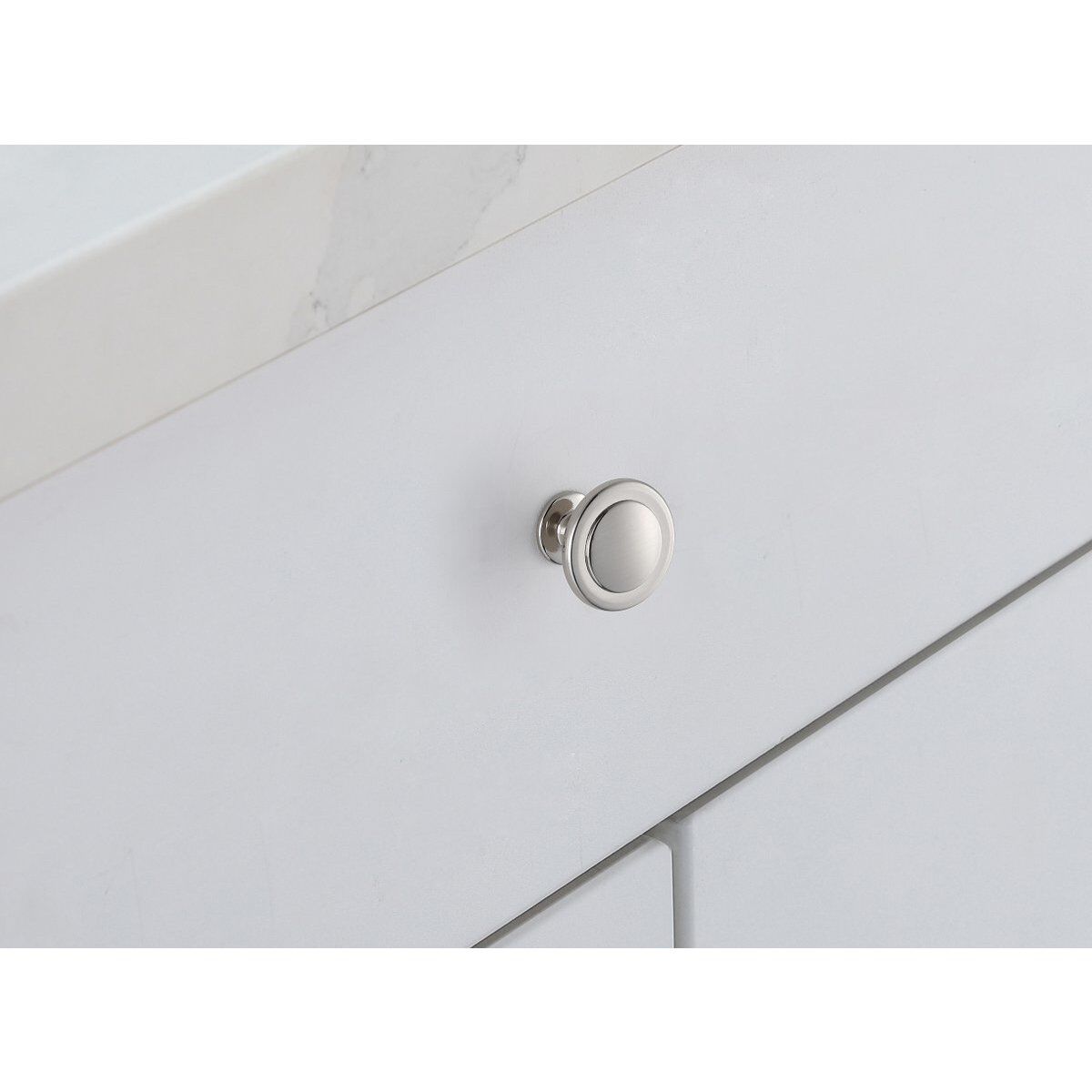 Logyn Brushed Nickel Hardware Cabinet Knob, Set of 10