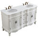 Danville 60 X 21 X 36 inch Antique White Vanity Sink Set