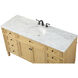 Park Avenue 60 X 21.5 X 35 inch Natural Wood Vanity Sink Set