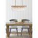 Sydney 12 Light 40 inch Satin Gold Linear Chandelier Ceiling Light in Clear