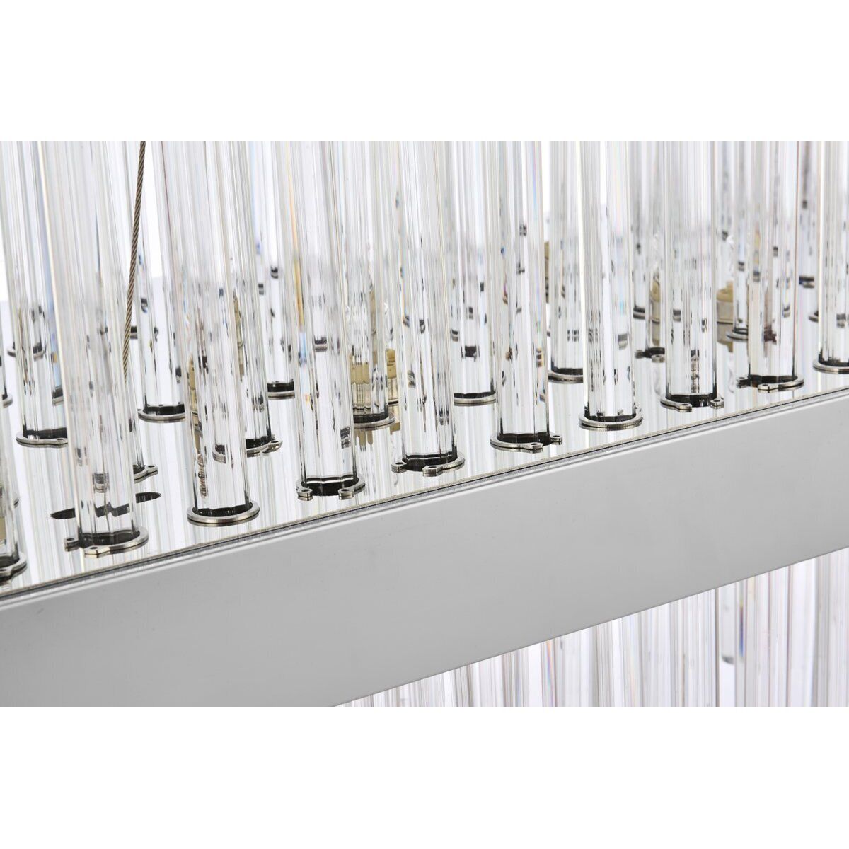 Dallas 24 Light 42 inch Chrome Linear Chandelier Ceiling Light