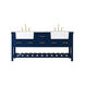 Clement 72 X 22 X 34 inch Blue Bathroom Vanity Cabinet