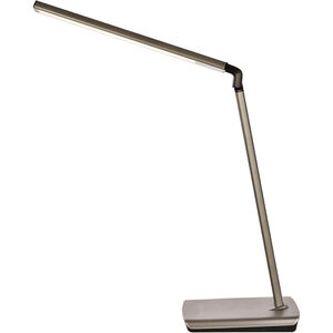 Illumen 31 inch 10.00 watt Metallic Grey LED Desk Lamp Portable Light, with USB Port