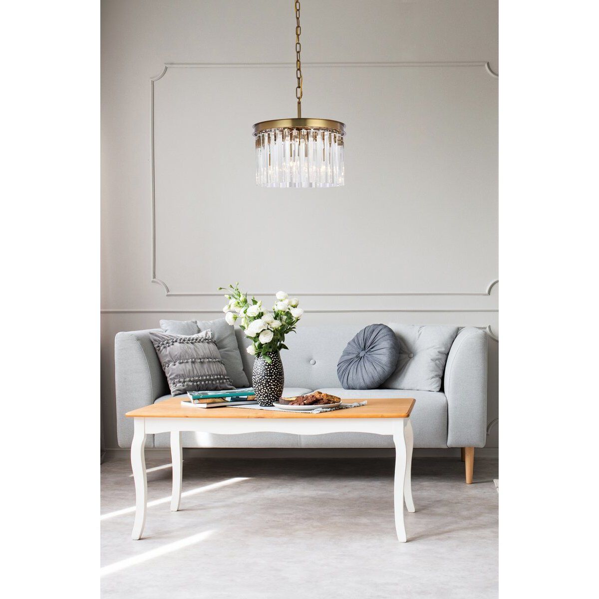 Sydney 3 Light 16 inch Satin Gold Pendant Ceiling Light in Clear