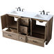 Soma 60 X 19 X 34 inch Natural Oak Vanity Sink Set