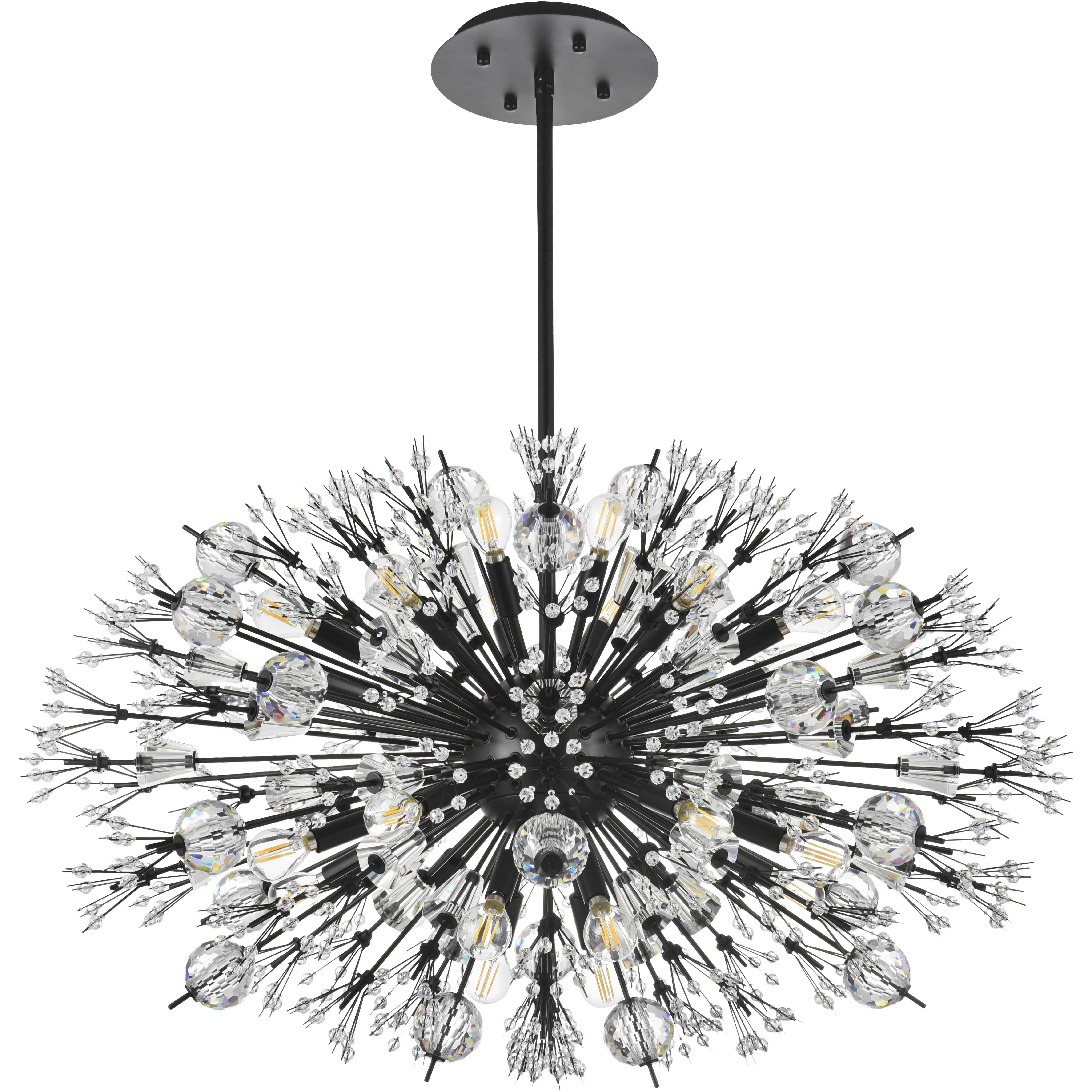 Vera 24 Light 36 inch Black Pendant Ceiling Light