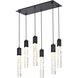 Aurora 6 Light 12 inch Black Pendant Ceiling Light