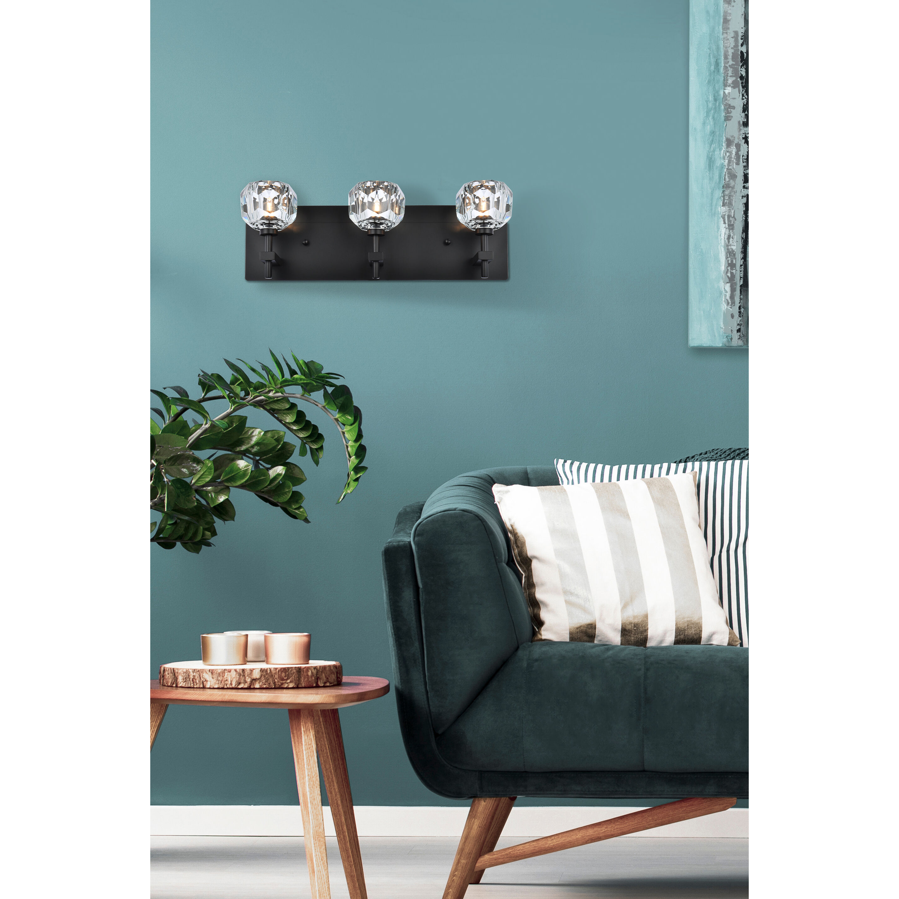 Graham 3 Light 18 inch Black Wall Sconce Wall Light