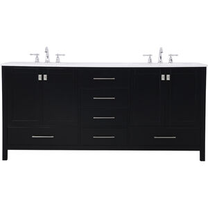 Irene 72 X 22 X 34 inch Black Vanity Sink Set