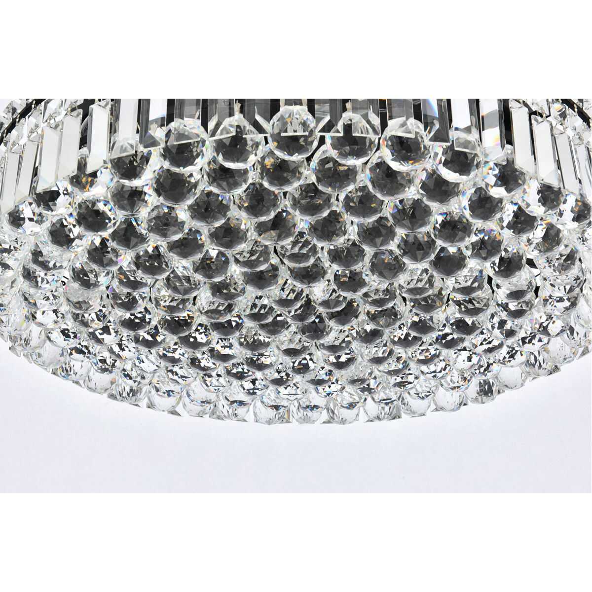 Maxime 9 Light 24 inch Black and Clear Flush Mount Ceiling Light