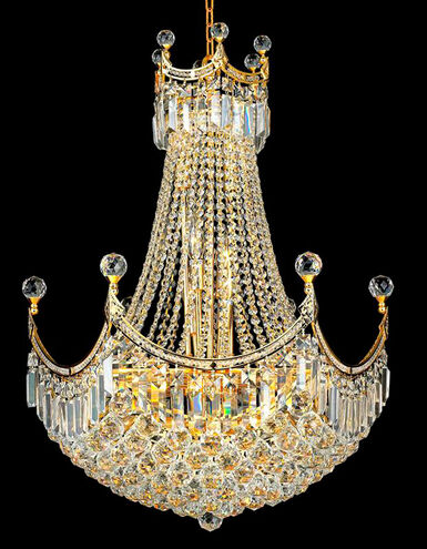 Corona 15 Light 24 inch Gold Dining Chandelier Ceiling Light in Royal Cut
