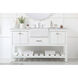 Clement 60 X 22 X 34 inch White Bathroom Vanity Cabinet