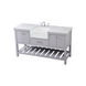 Clement 60 X 22 X 34 inch Grey Bathroom Vanity Cabinet