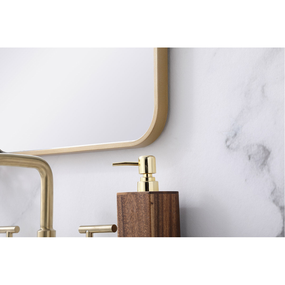 Evermore 36 X 18 inch Brass Mirror