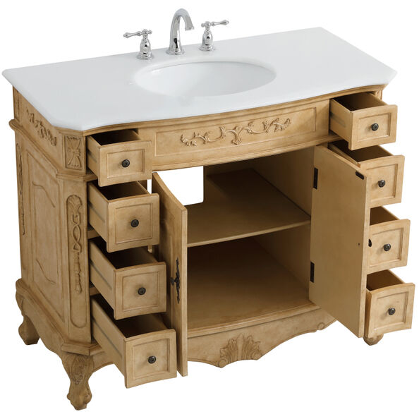 Danville 42 X 21 X 36 inch Antique Beige Vanity Sink Set