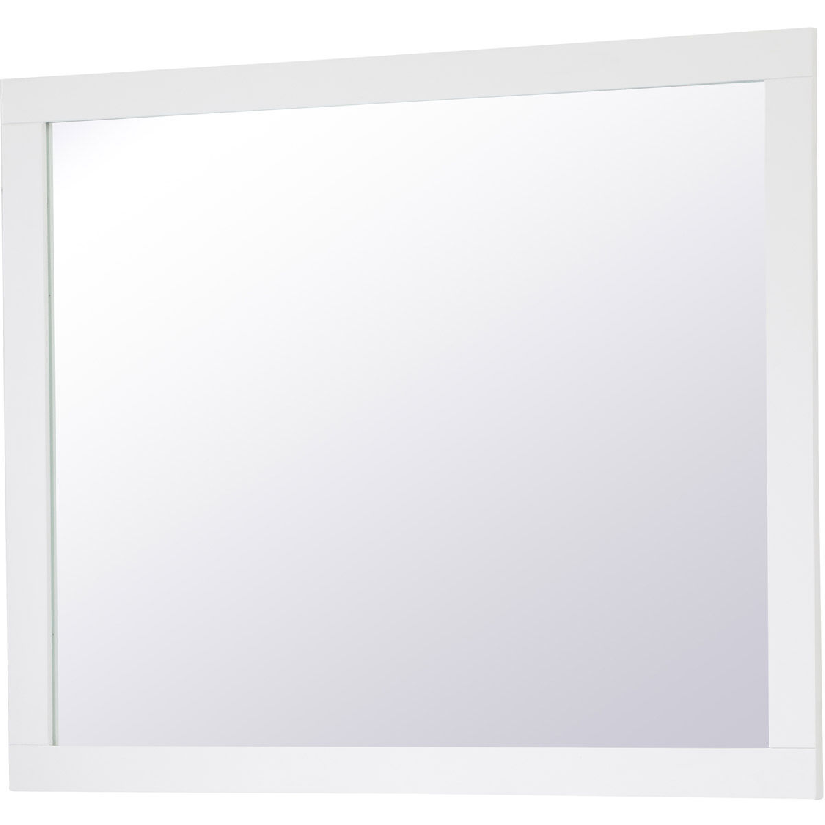 Aqua 36 X 30 inch White Wall Mirror