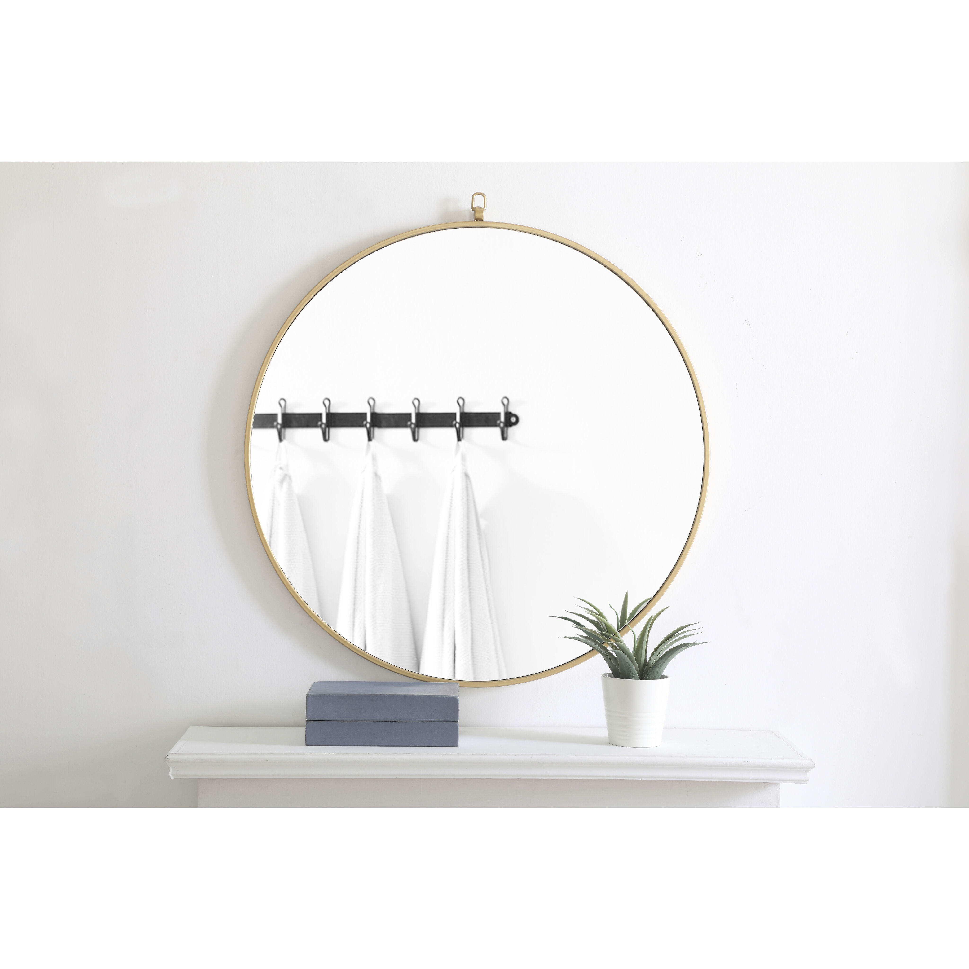 Eternity 32 X 32 inch Brass Wall Mirror