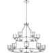 Cadence 15 Light 36 inch Chrome Chandelier Ceiling Light