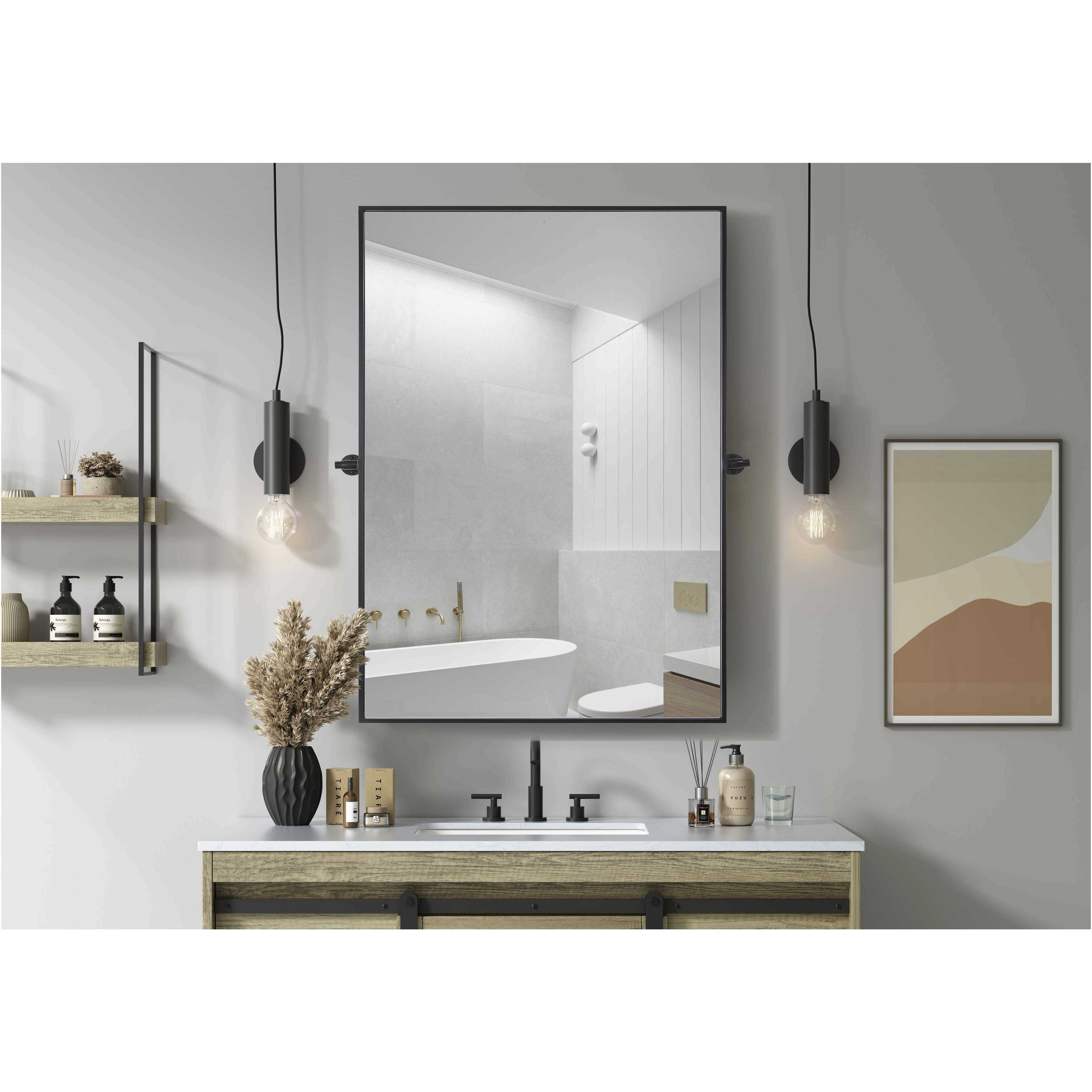 Amoura 48 X 30 inch Black Mirror