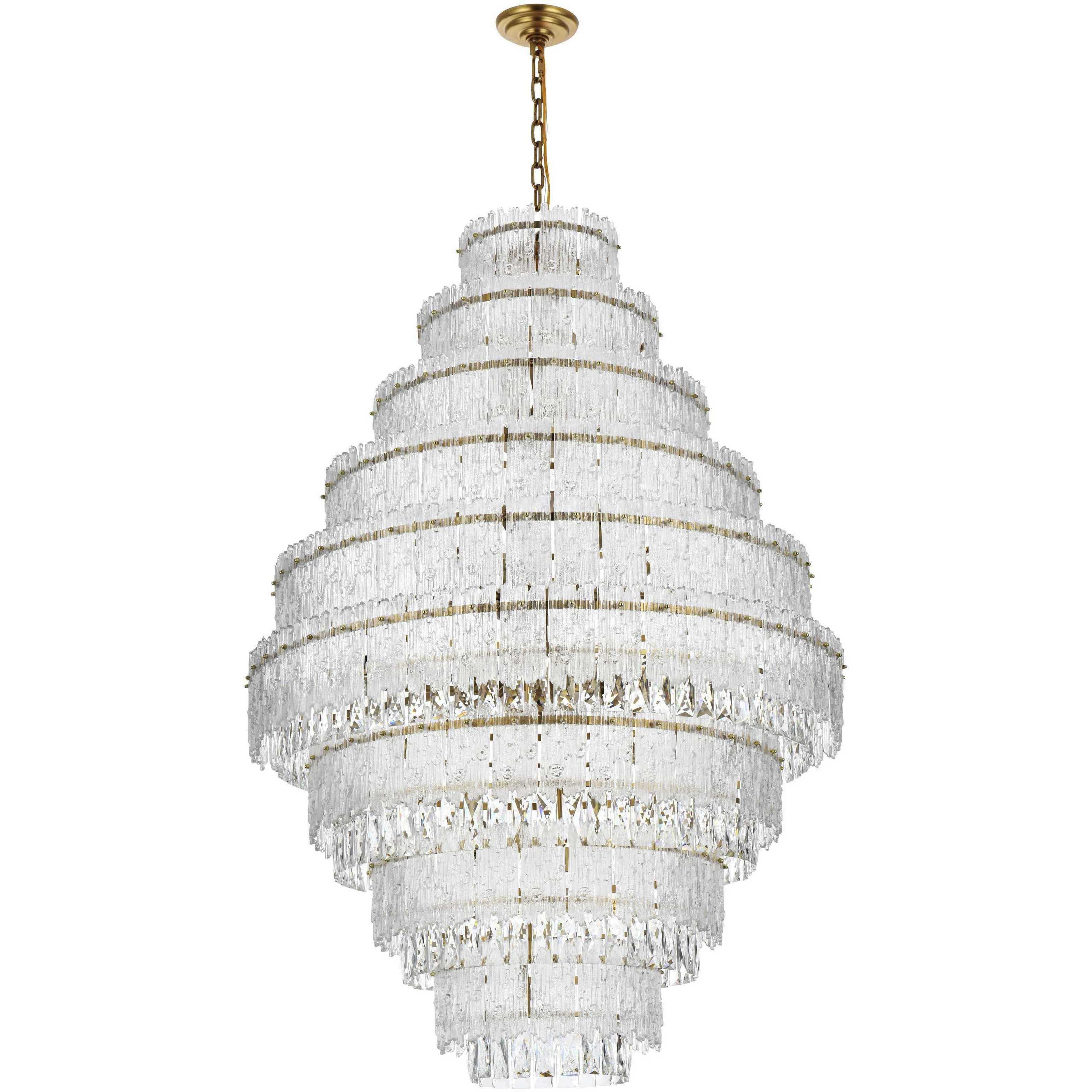 Emilia 27 Light 36 inch Satin Gold Chandelier Ceiling Light