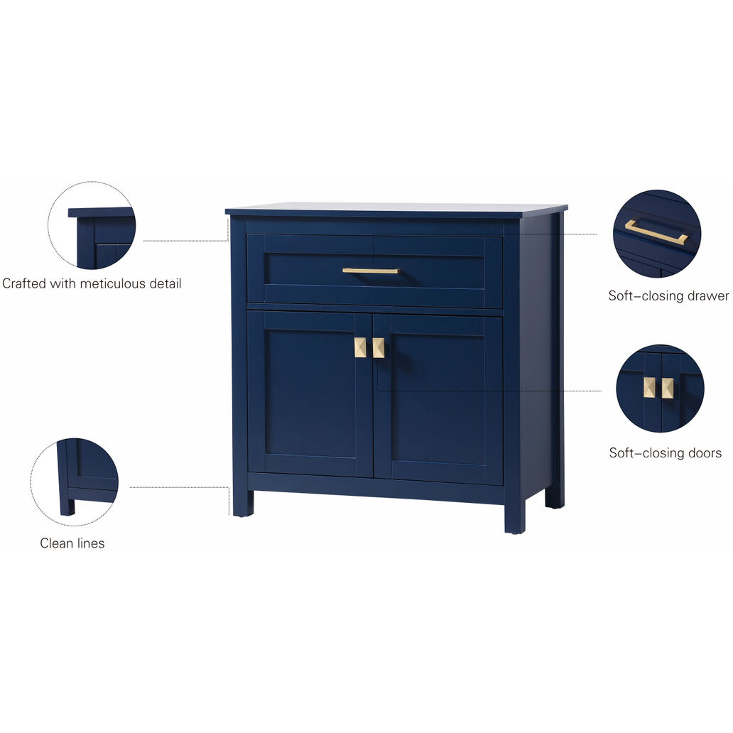 Adian Blue Bathroom Storage Cabinet